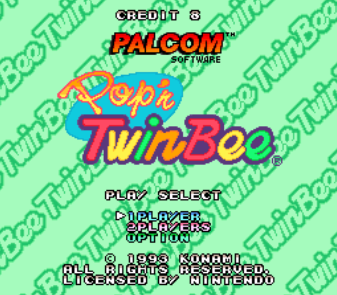 Popn TwinBee Title Screen